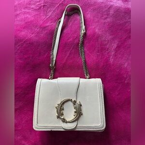 Zara Cream Chain Shoulder Bag